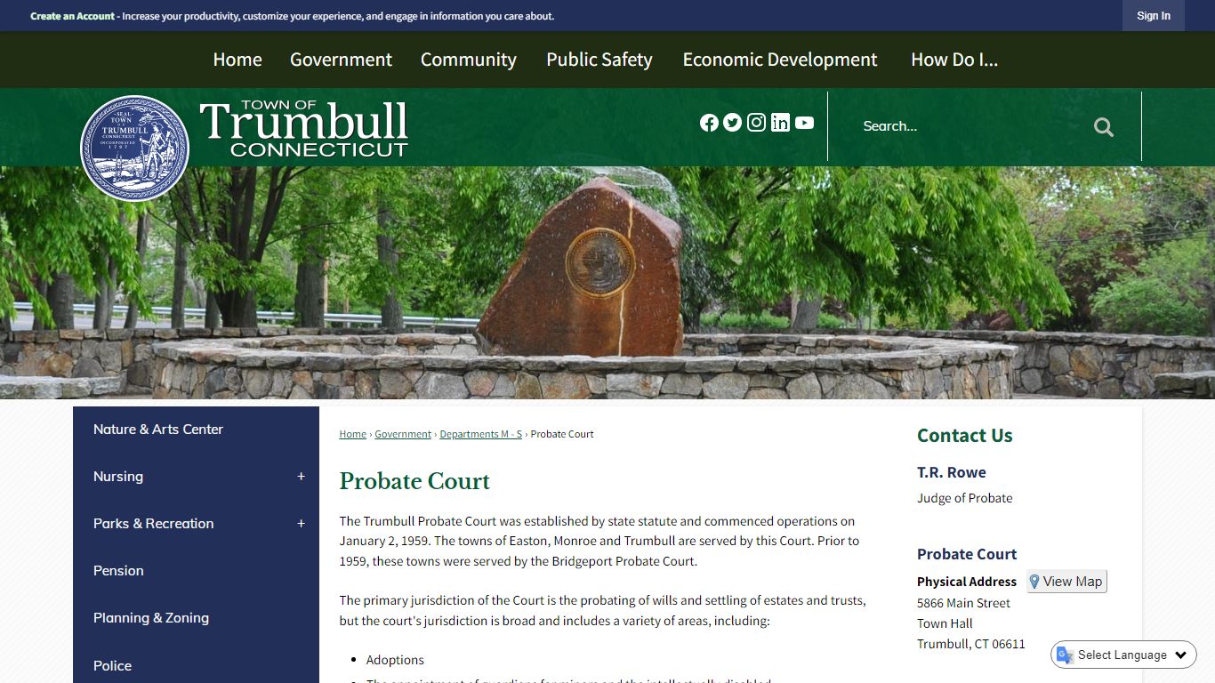 Probate Court | Trumbull, CT